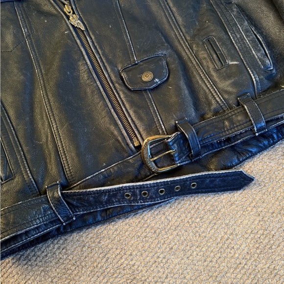 Harley Davidson Metal Masterpieces Black Leather Drifter Biker Jacket Size XL - Picture 10 of 14